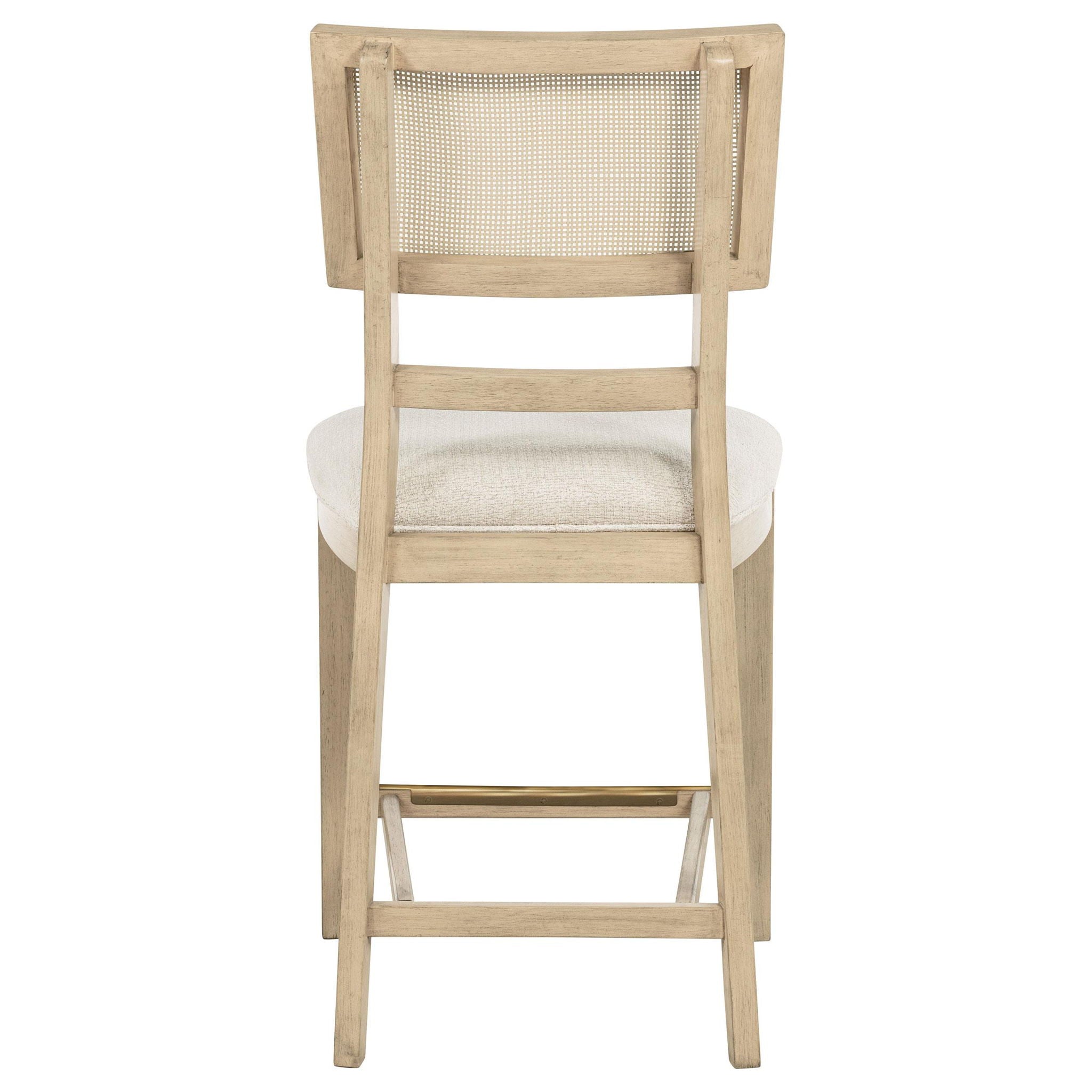 Kailani Rattan Cane Counter Side Chair Beige Oak (Set of 2)
