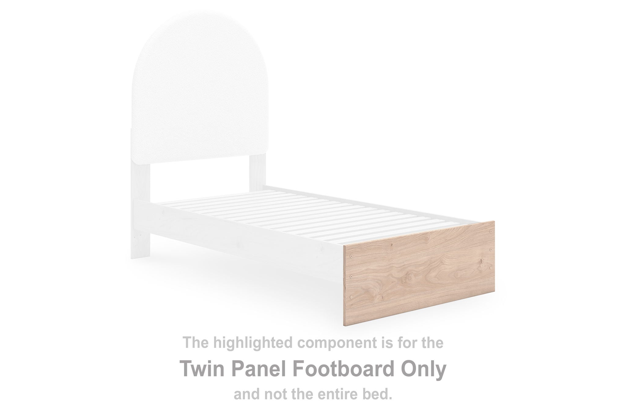 Arloster - Twin Panel Footboard - Tan