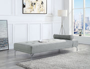 ACME Quenti - Futon - Gray Melange Velvet | Meri Furniture