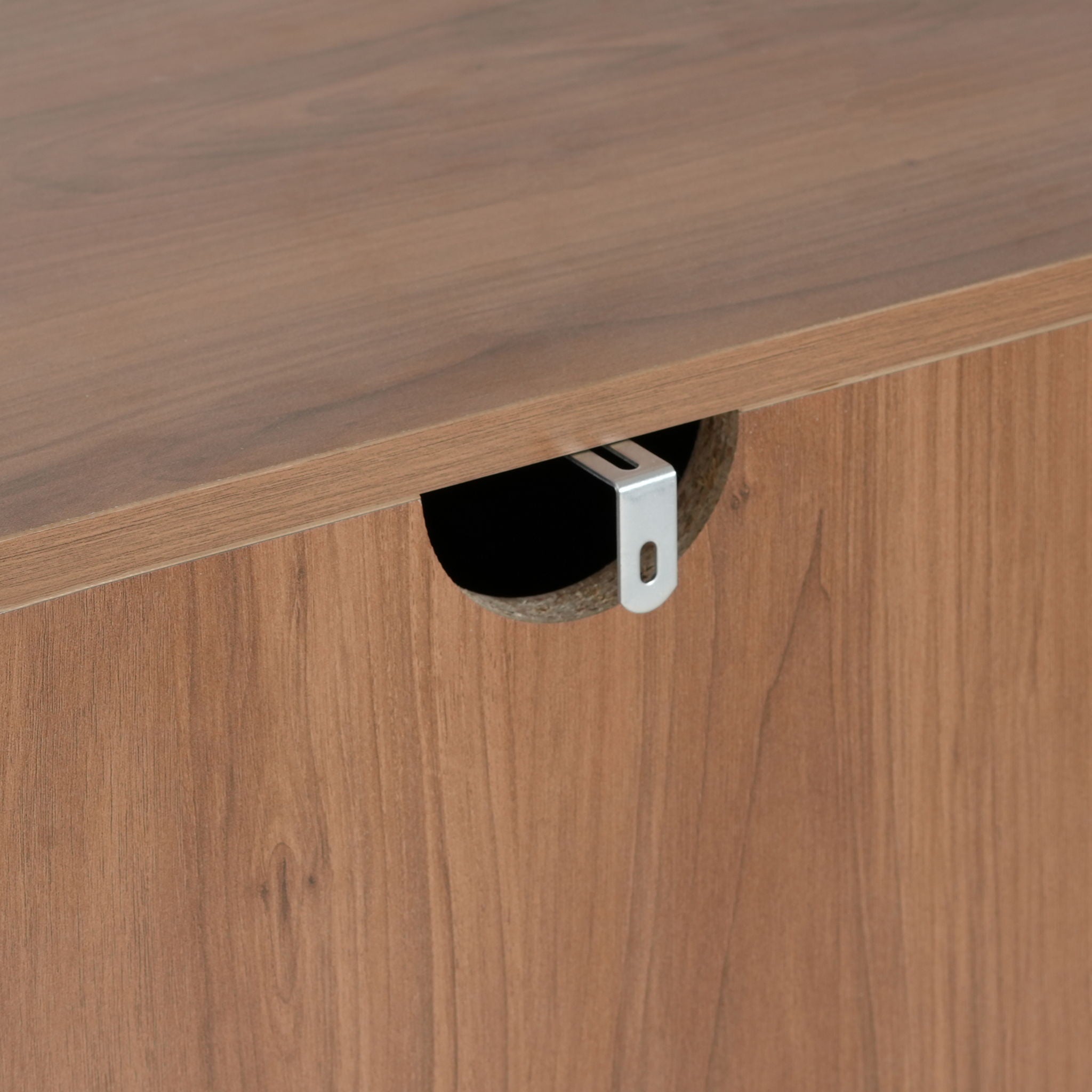 Sideboard, Wide Storage With 2 Doors And 3 Drawers