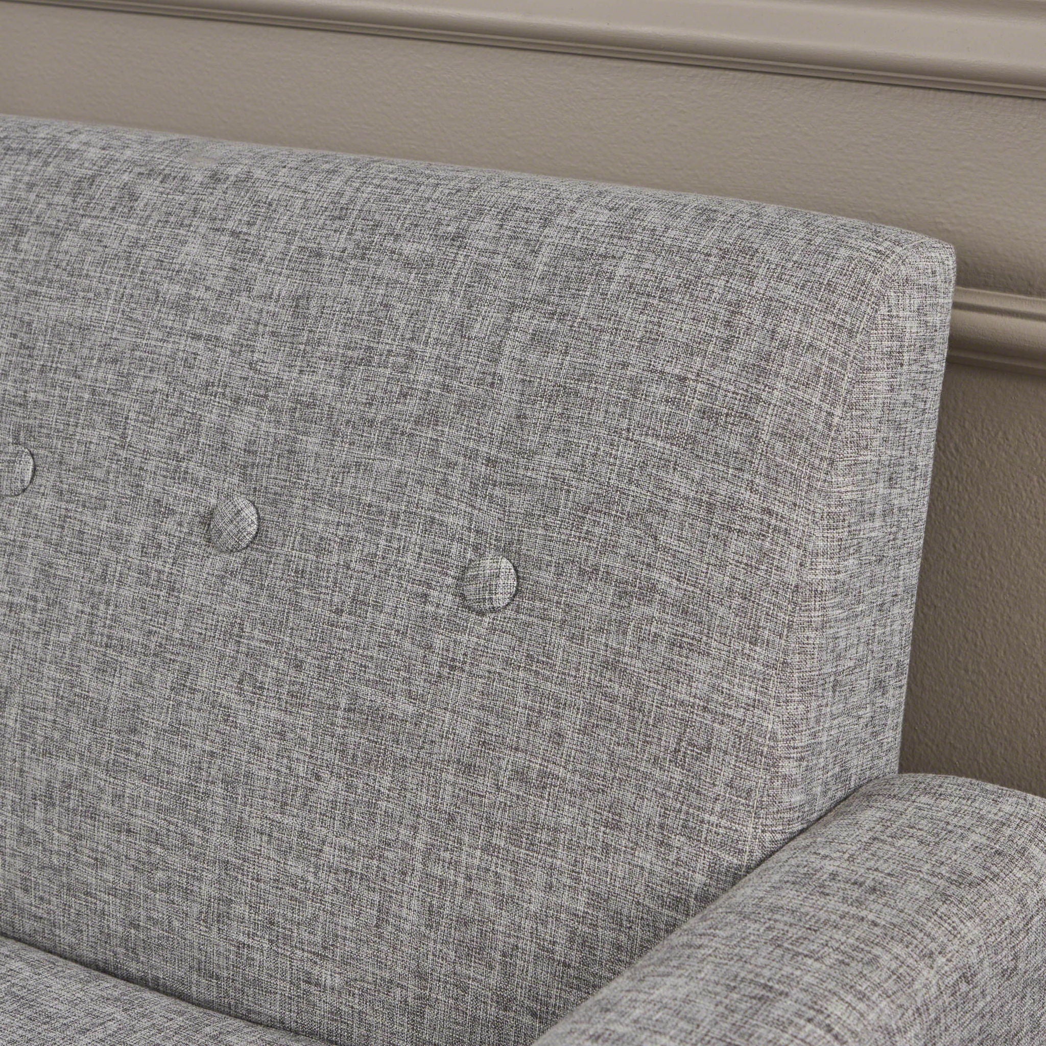 Nebulize - Upholstered Fabric Club Chair With Button Tufted And Square Off Arm And Back