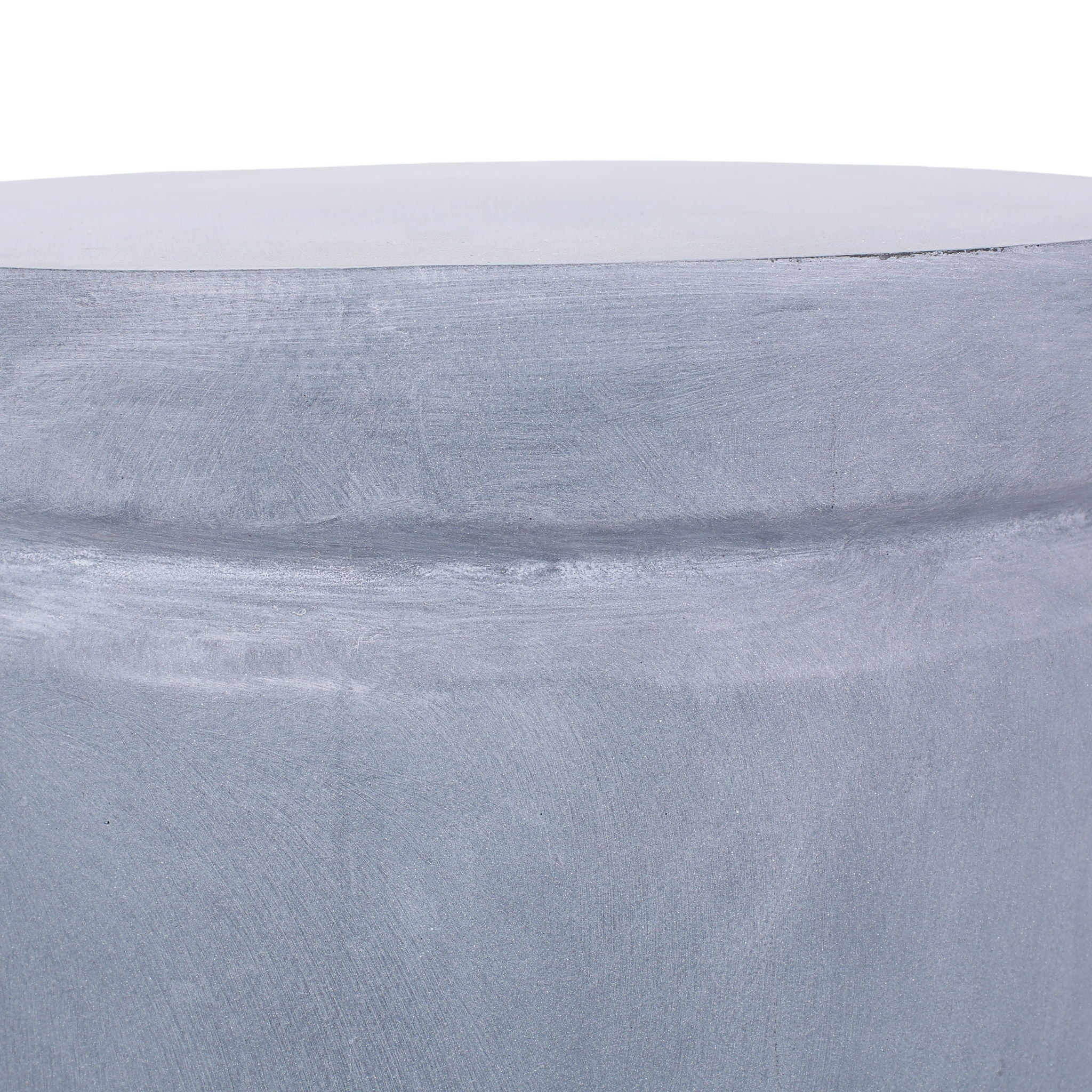 Outdoor Concrete End Table - Light Blue