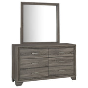 Coaster Fine Furniture Wright - 6-Drawer Dresser And Mirror - Brown Oak | Meri Furniture