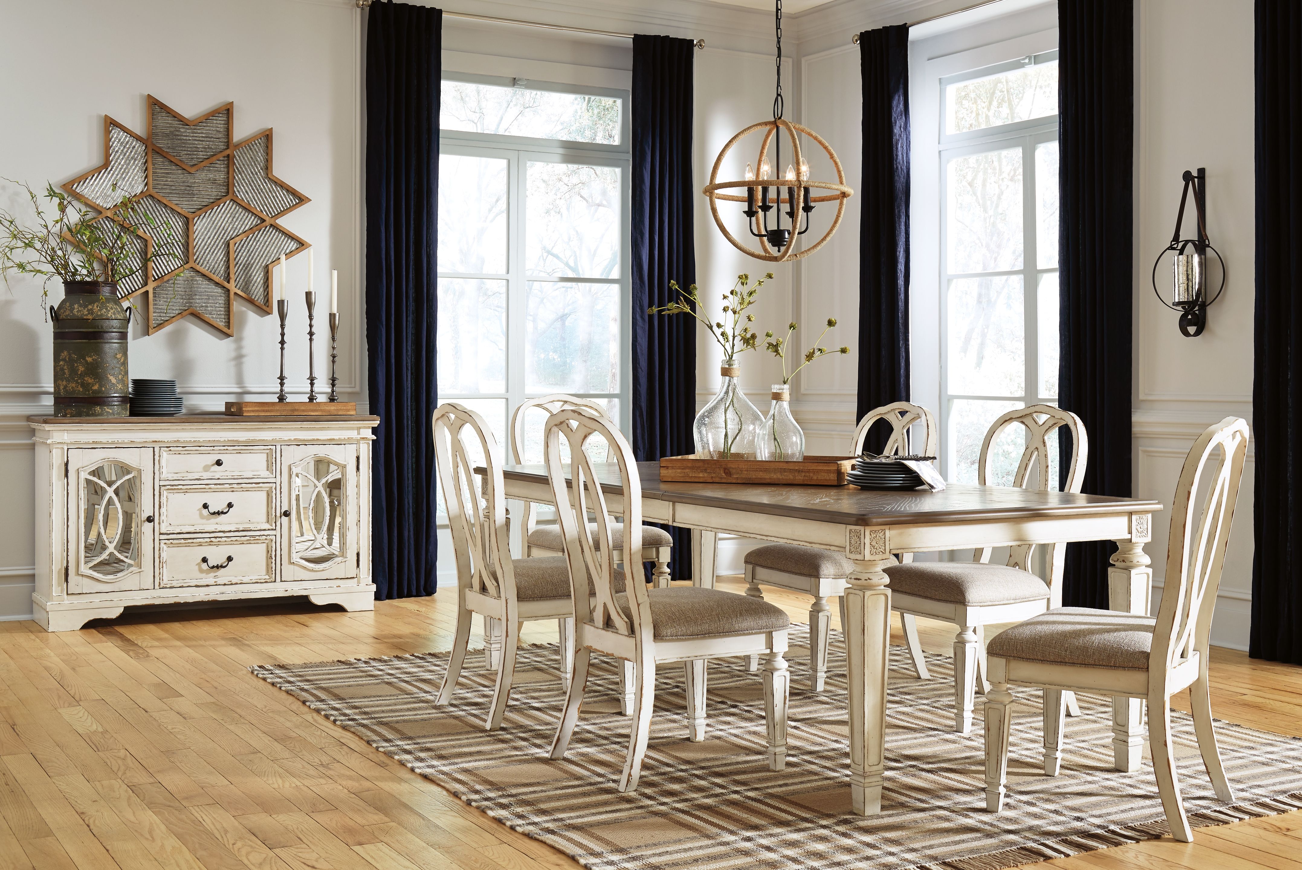 Signature Design by Ashley® Realyn - Rectangular Dining Table Set | Meri Furniture