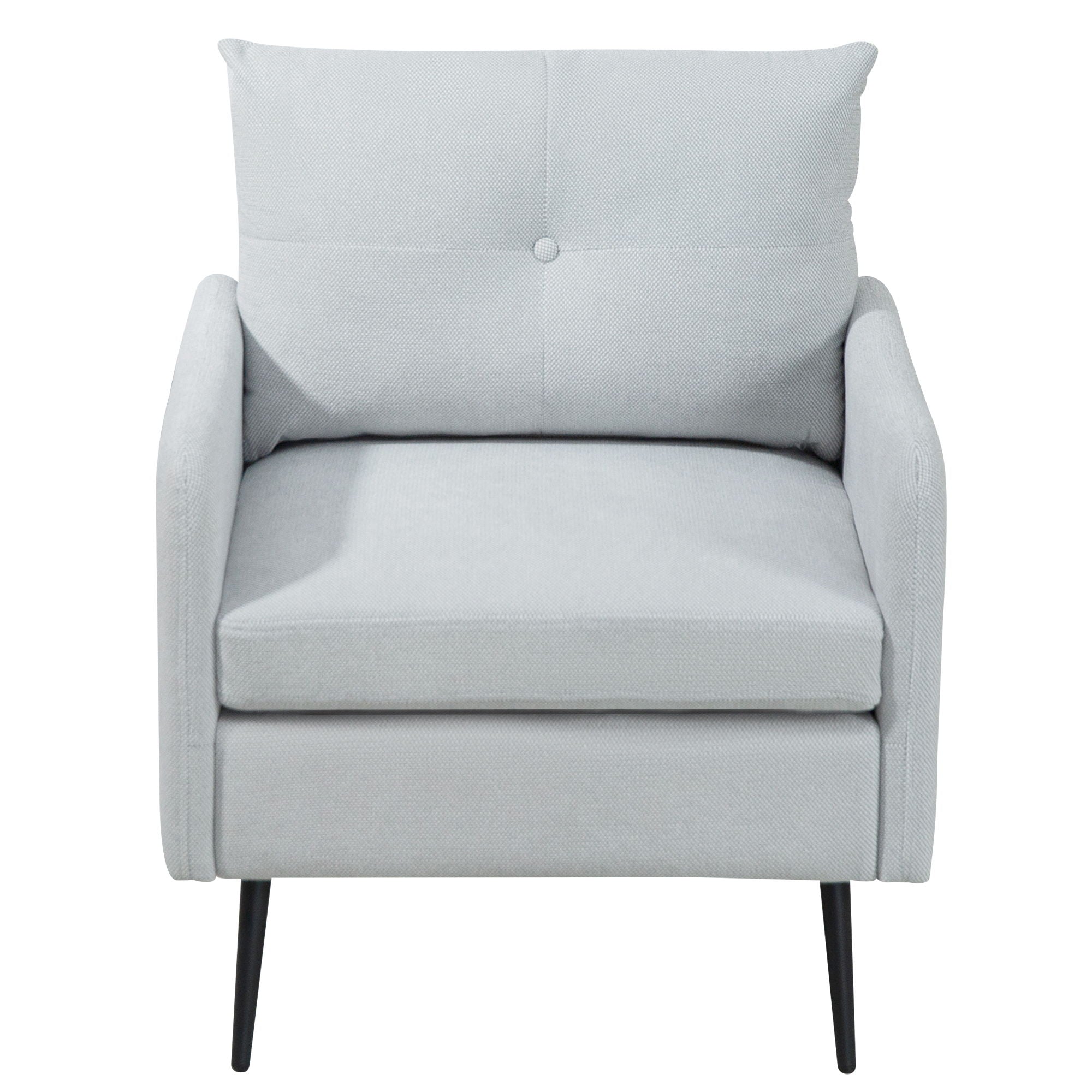 Contemporary Accent Chair With Metal Legs, Comfy Chenille Fabric Armchair