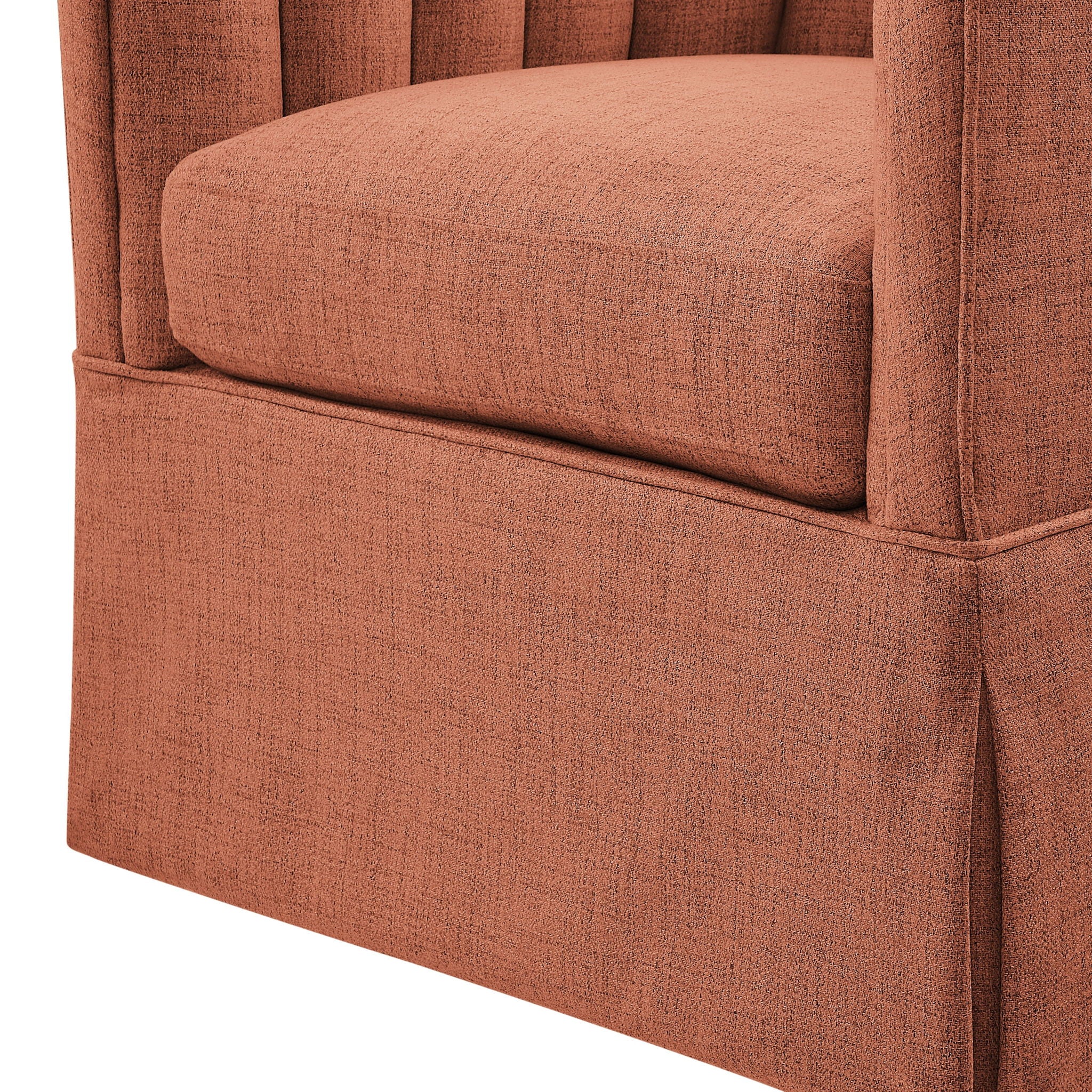 Solitude - Skirted Swivel Accent Chair With Hemp Like