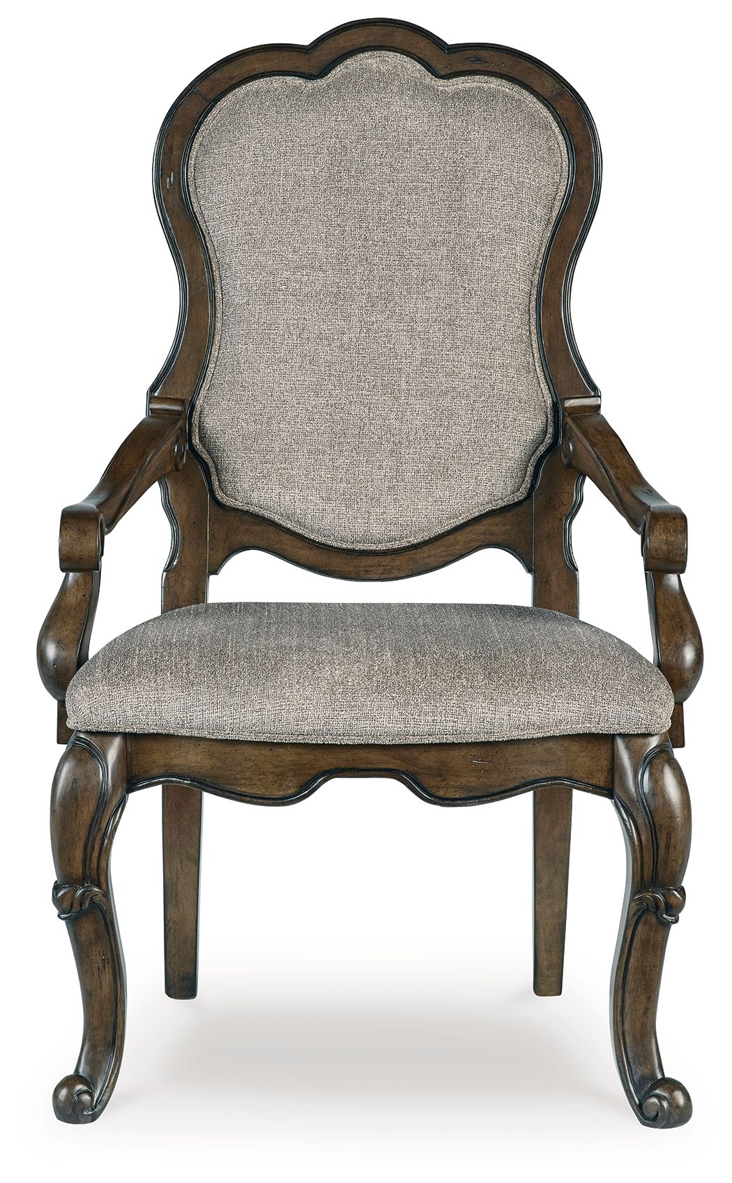 Signature Design by Ashley® Maylee - Dark Brown - Dining Upholstered Arm Chair (Set of 2) | Meri Furniture