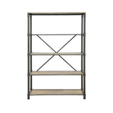 The Itzel Bookcase is functionally designed to enhance your Decor. Organize your essentials with this unique, stylish bookcase. Different level contoured shelves and a versatile construction highlight this beautiful bookcase. Some Assembly Required.