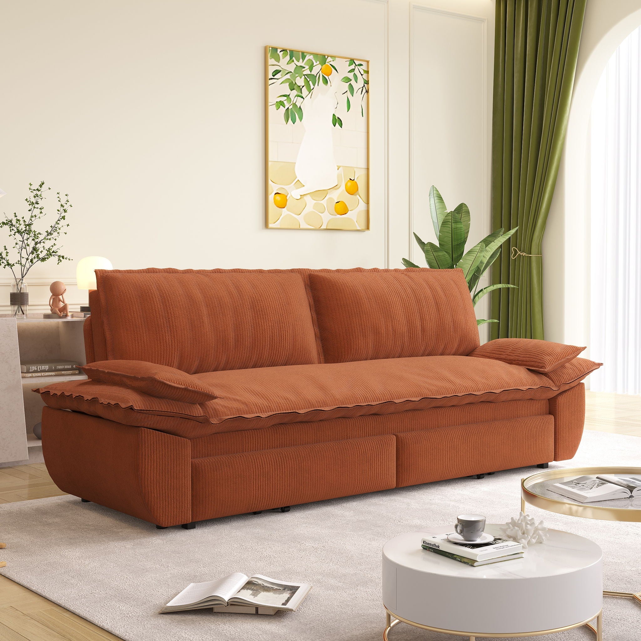 Queen Pull Out Sofa Bed, 3 In 1 Convertible Sleeper Sofa