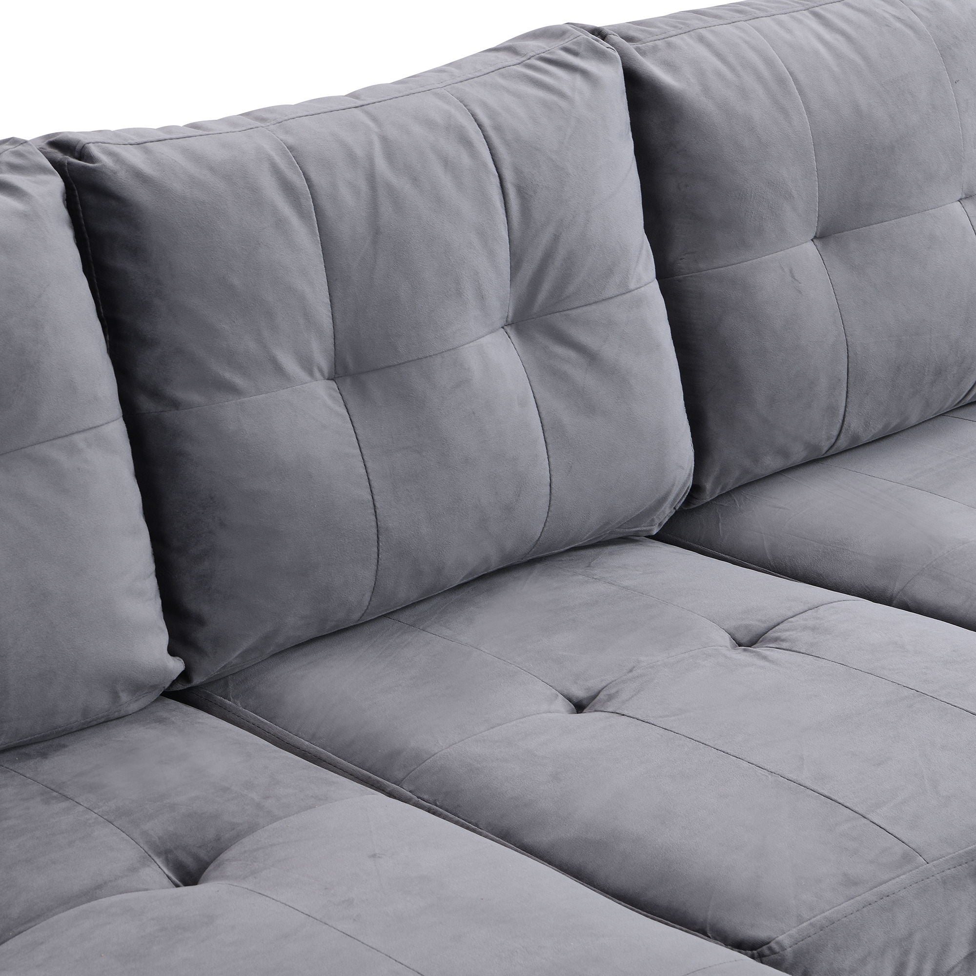 Modern Sectional Sofa Set With L Shape Chaise Lounge And Storage