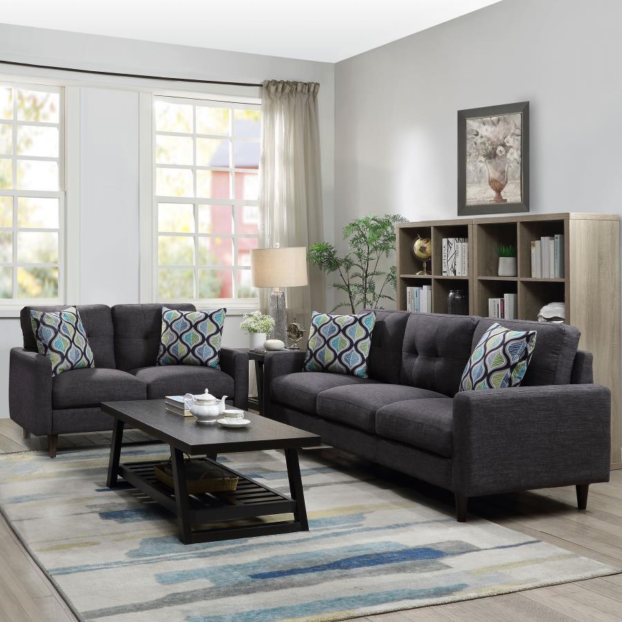 Coaster Fine Furniture Watsonville - Upholstered Track Arm Sofa Set | Meri Furniture