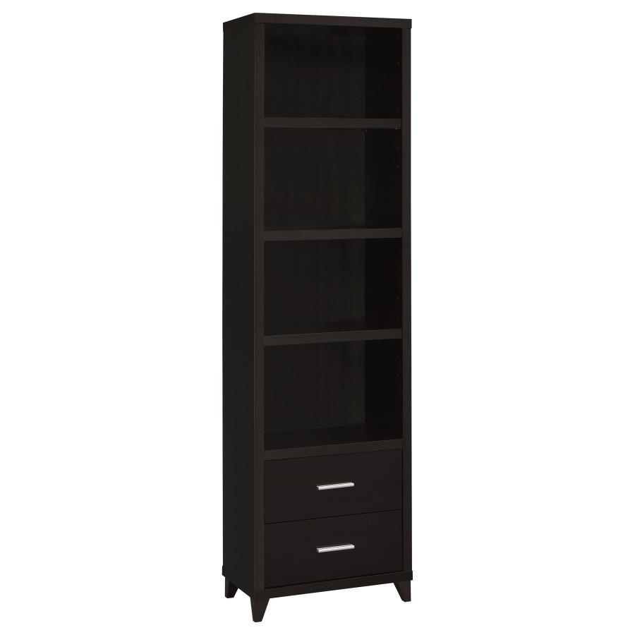Coaster Fine Furniture Lewes - 4-Shelf Engineered Wood Media Tower - Cappuccino | Meri Furniture