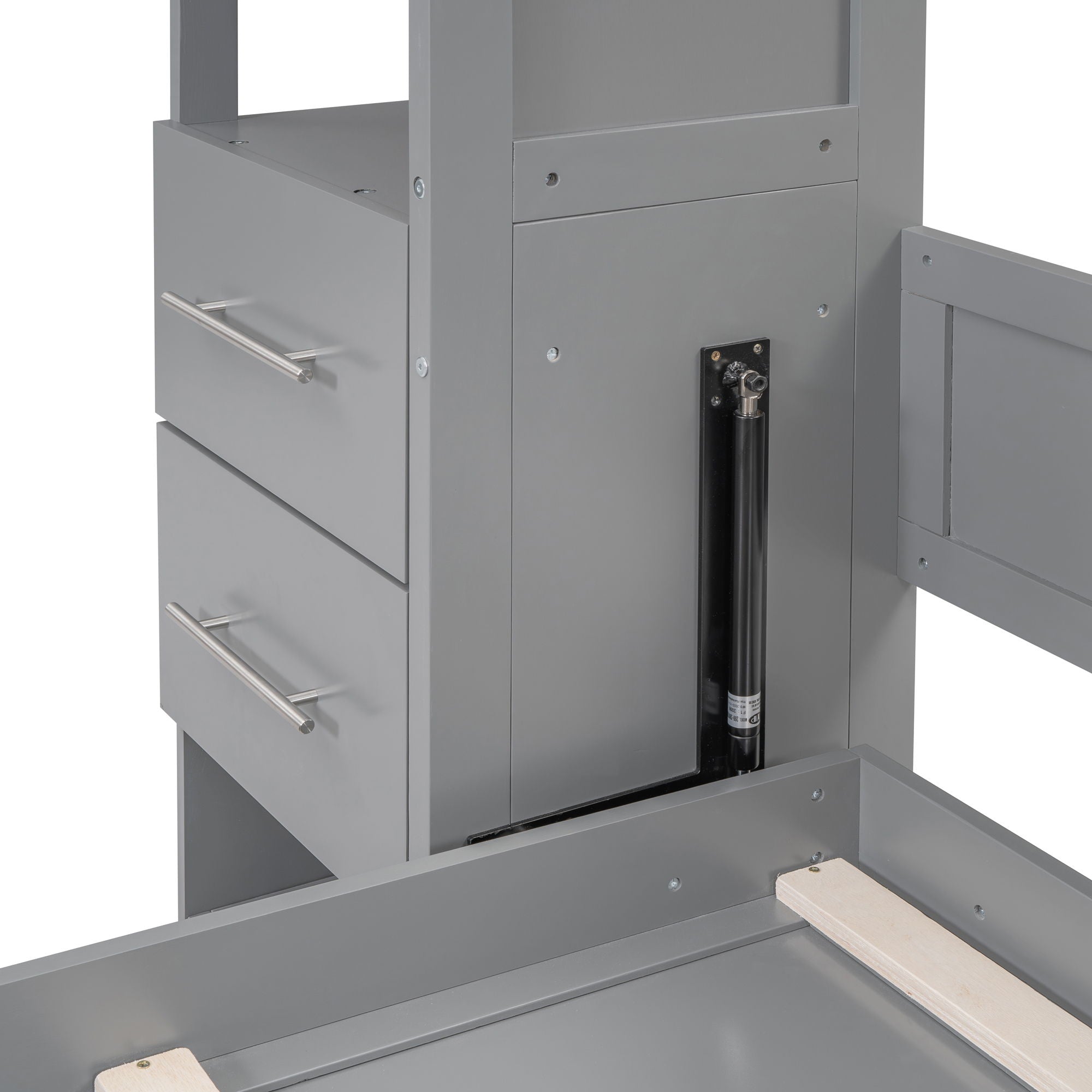 Murphy Wall Bed With Shelves, Drawers And LED Lights