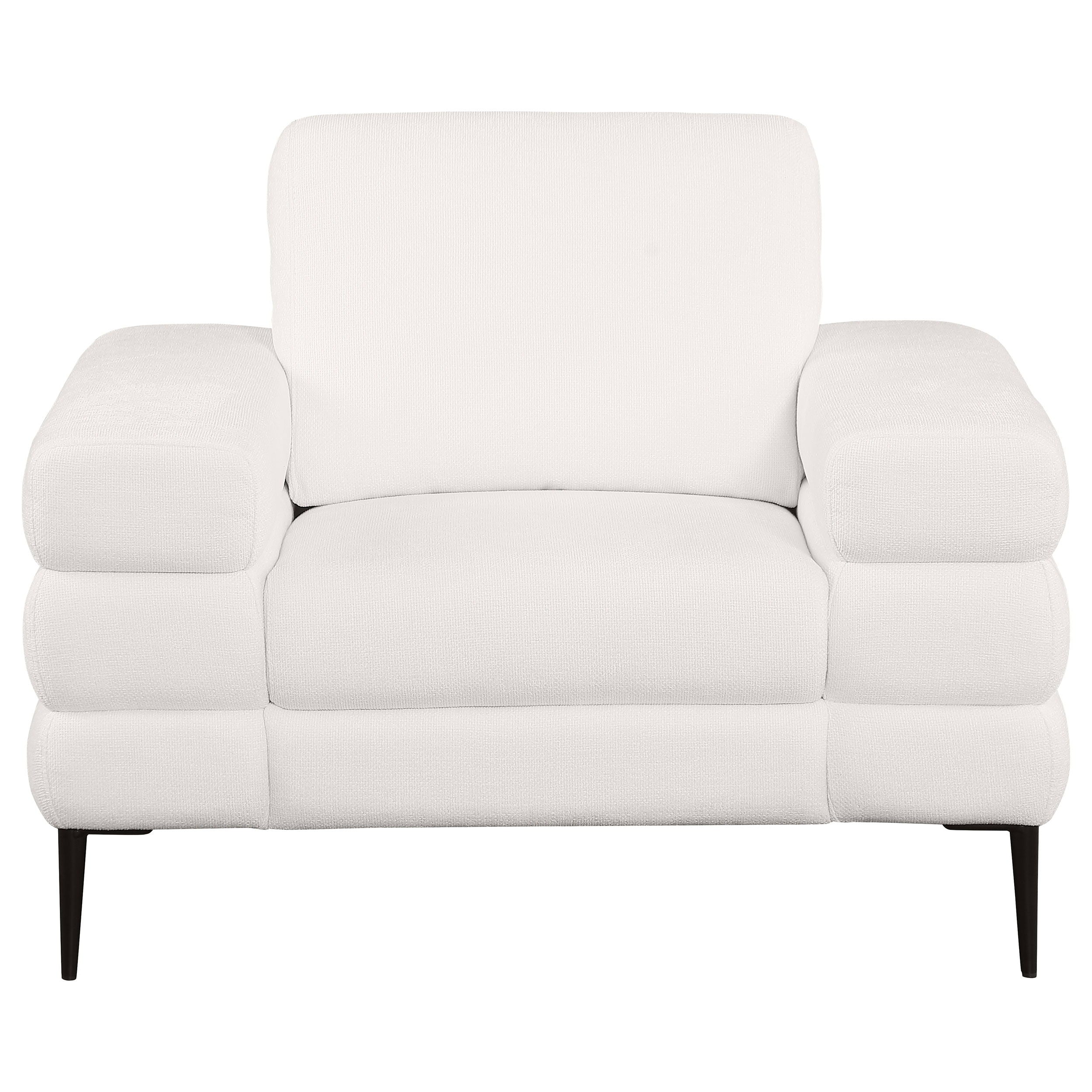 Coaster Fine Furniture Jessel - Chenille Upholstered Track Arm Chair - Ivory | Meri Furniture