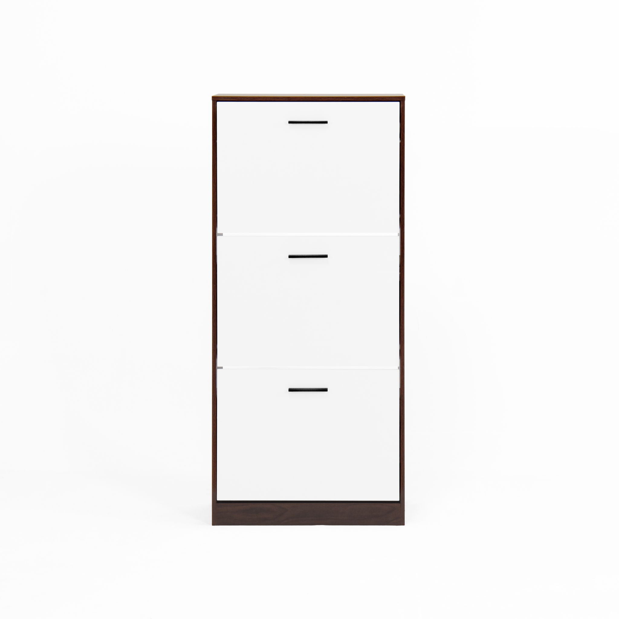 Modern Freestanding Shoe Storage Cabinet With 3 Flip Drawers
