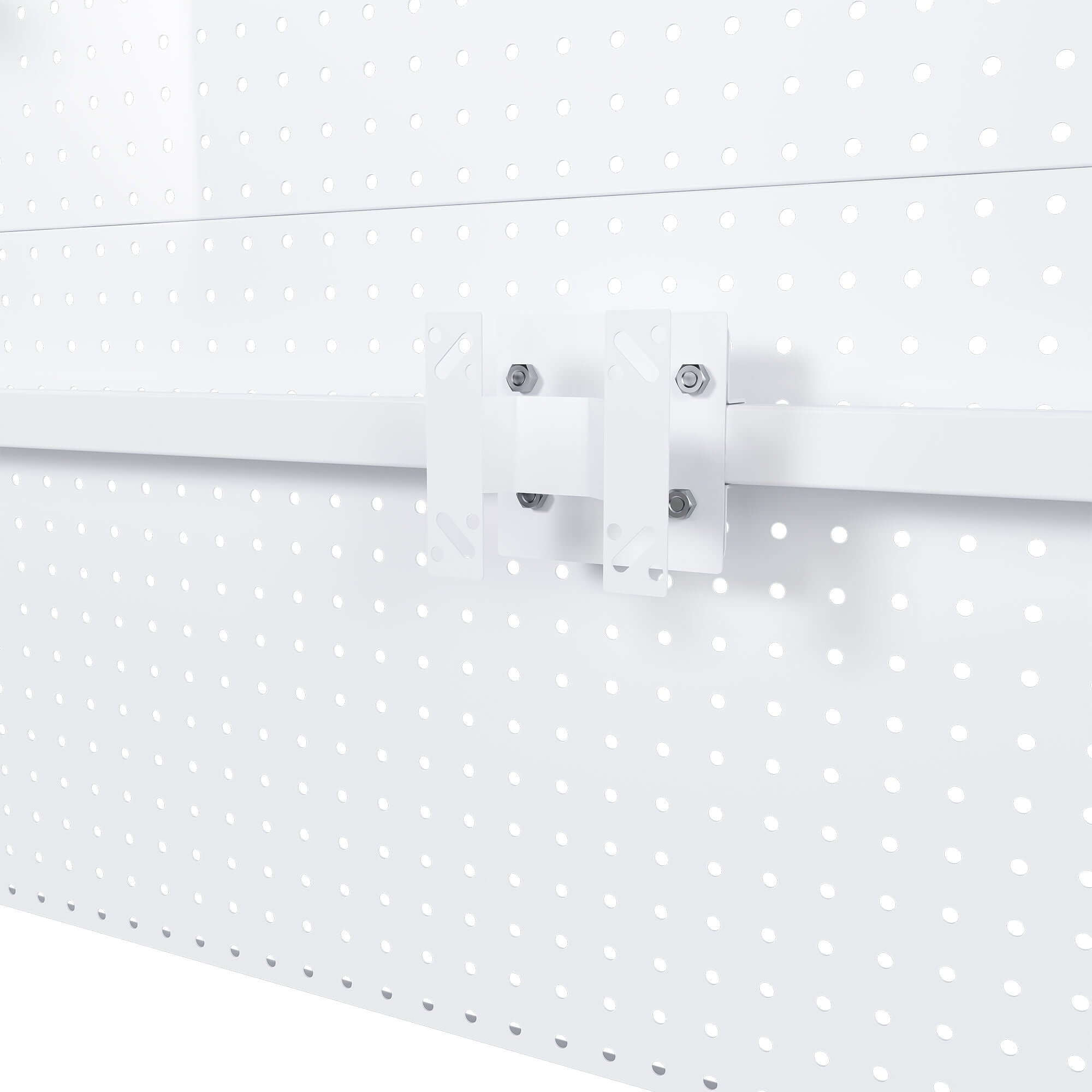 Clamp On Desk Pegboard With Single Monitor Stand