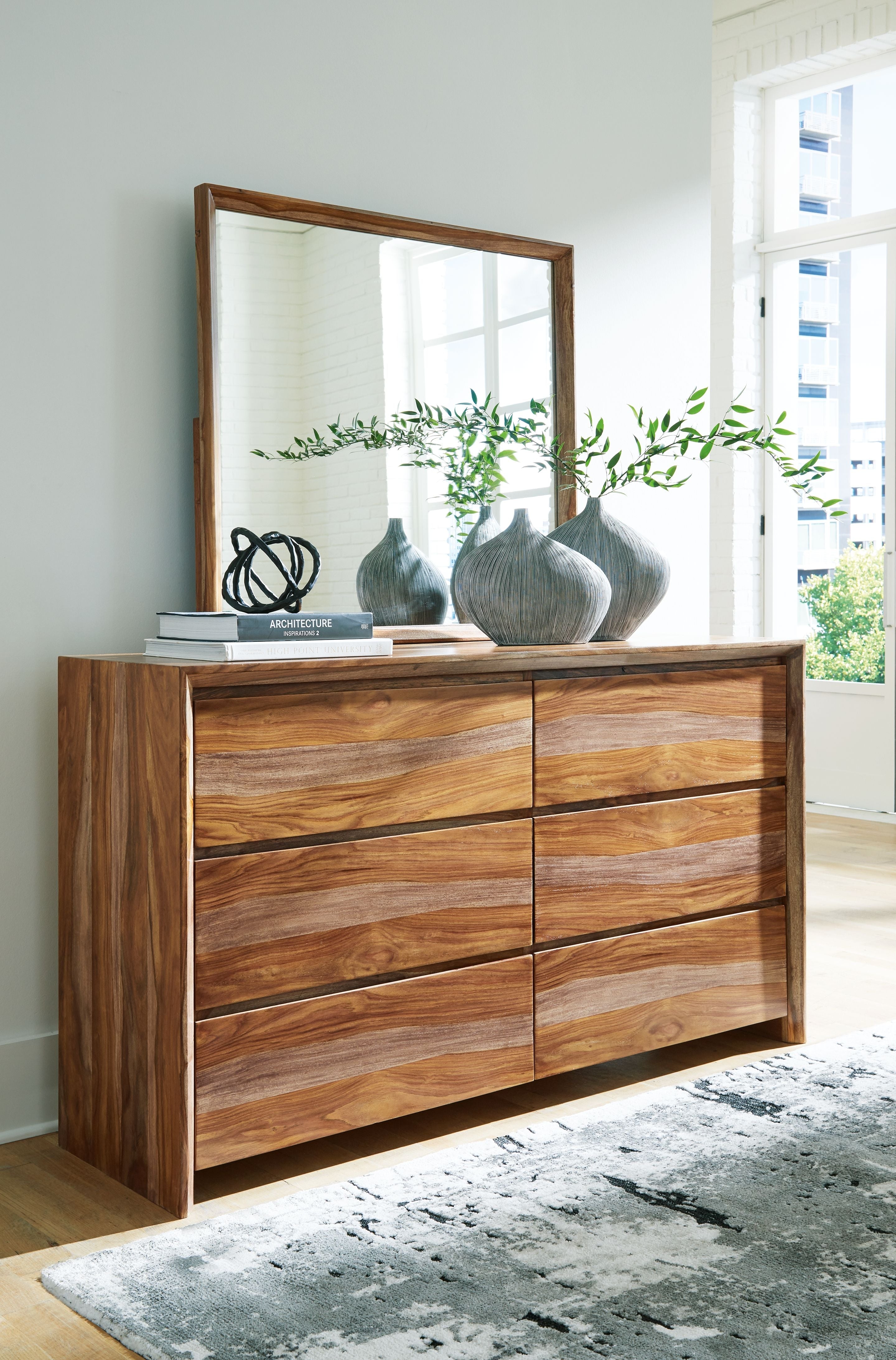 Signature Design by Ashley® Dressonni - Brown - Dresser And Mirror | Meri Furniture