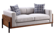 Pelton - Loveseat With 2 Toss Pillows - Walnut