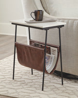 Etanbury - Brown / Black/white - Accent Table