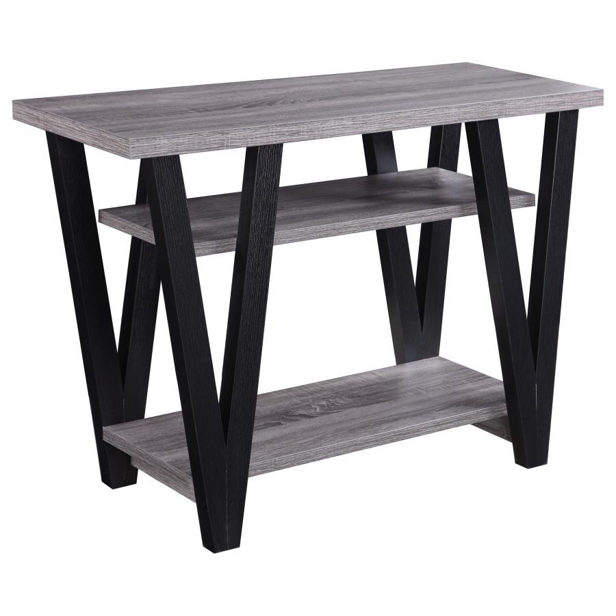 Coaster Fine Furniture Stevens - 2-Shelf Engineered Wood Entryway Console Table - Gray | Meri Furniture