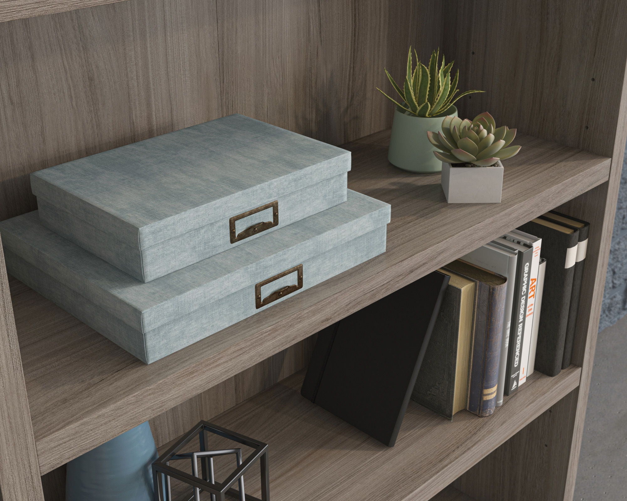 5-Shelf Commercial Bookcase in Hudson Elm