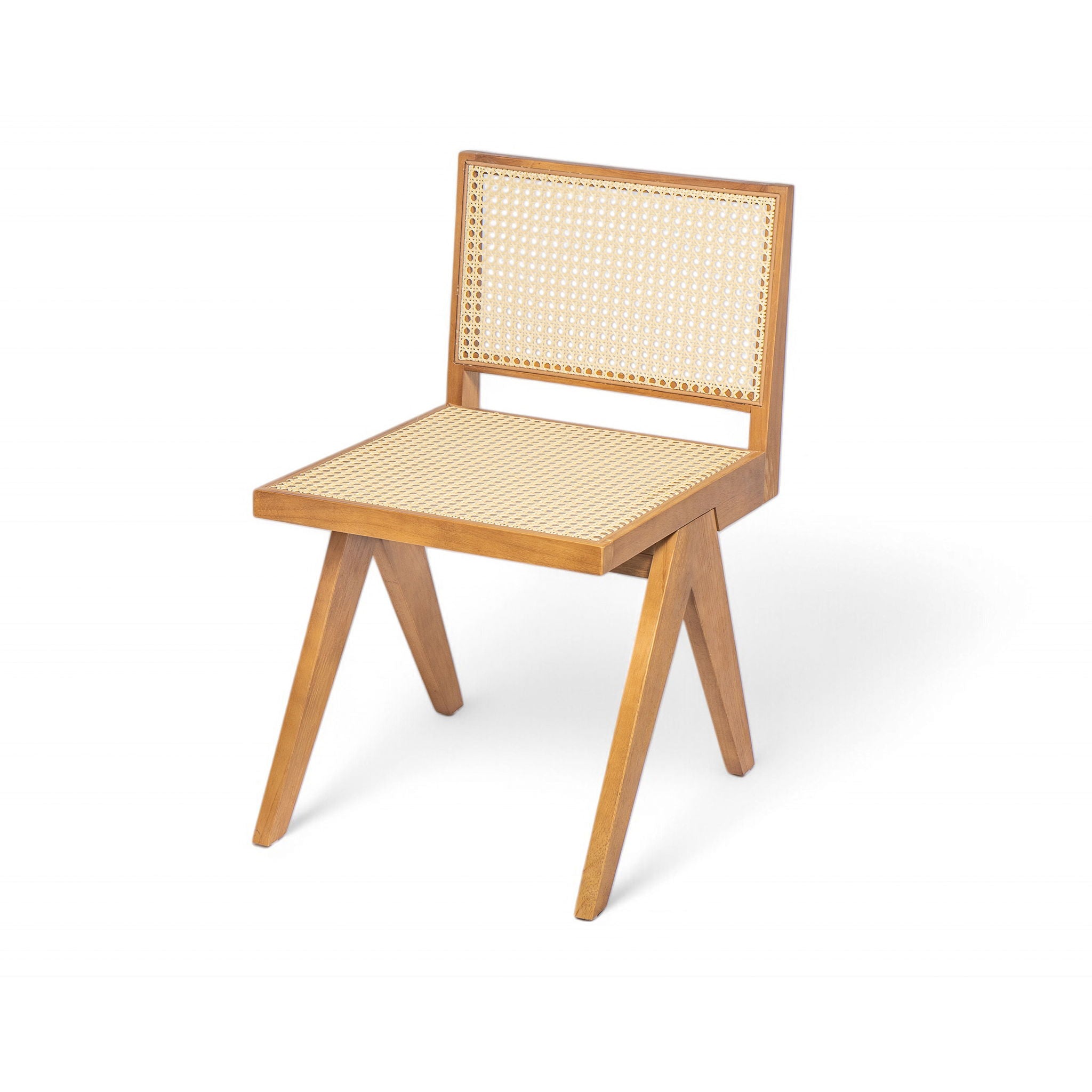 Chandigarh Dining Room Chairs With Natural Rattan (Set of 2)