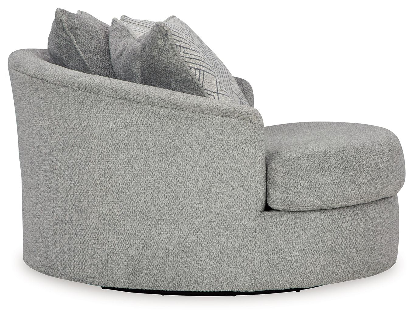 Signature Design by Ashley® Casselbury - Cement - Oversized Swivel Accent Chair | Meri Furniture