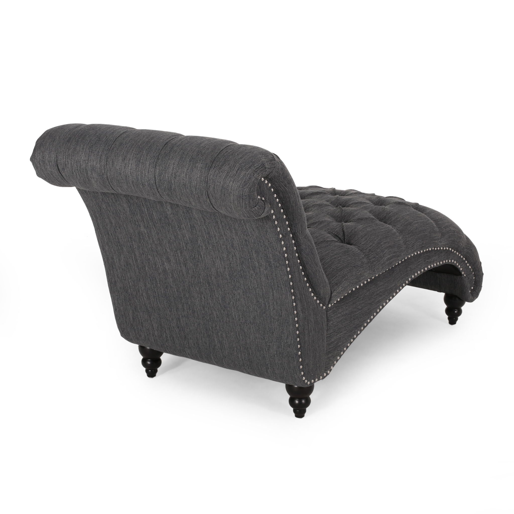 Chaise Lounge With Button Tufted Diamon Stitch
