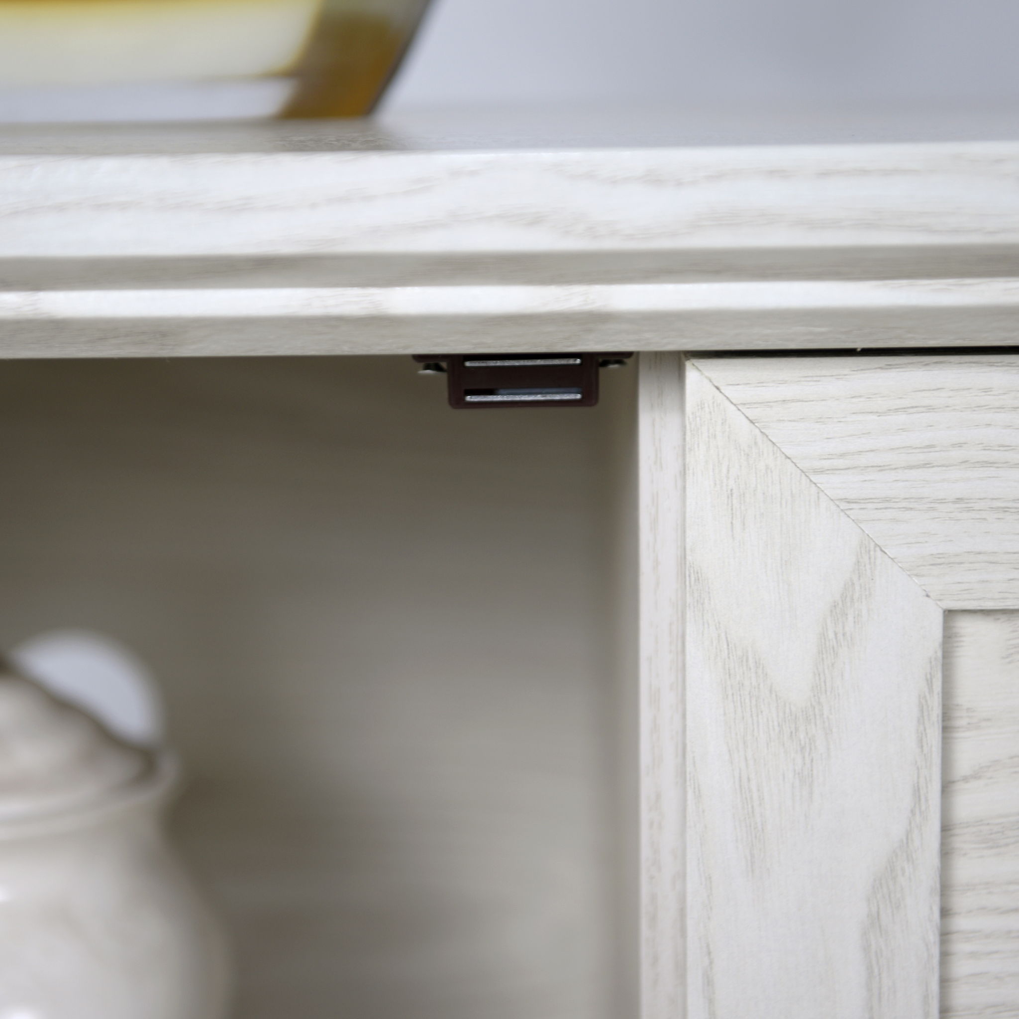 Storage Cabinet With 3 Mirrored Acrylic Doors, Adjustable Shelves