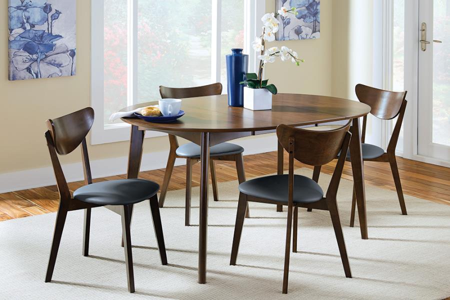 Coaster Fine Furniture Jedda - Wood Dining Side Chair (Set of 2) - Dark Walnut And Black | Meri Furniture