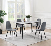 Coaster Fine Furniture Dennison - 5 Piece Rectangular Dining Table Set - Gray | Meri Furniture