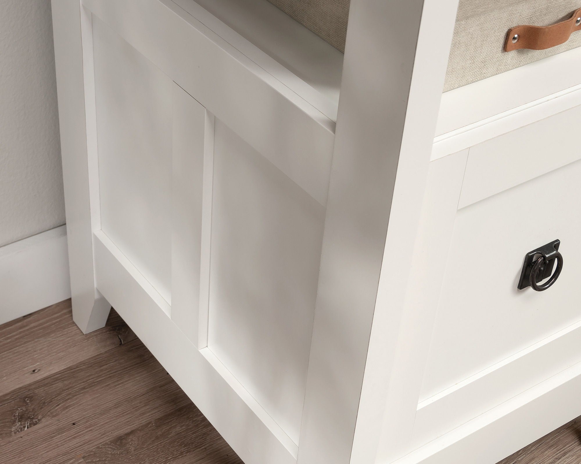 L-Shaped Home Office Desk in Soft White