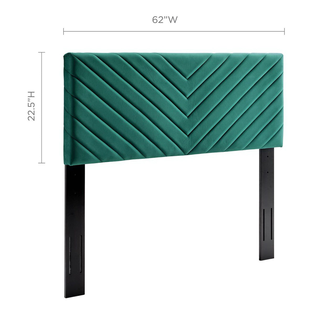 Alyson Angular Channel Tufted Performance Velvet Full / Queen Headboard by Modway