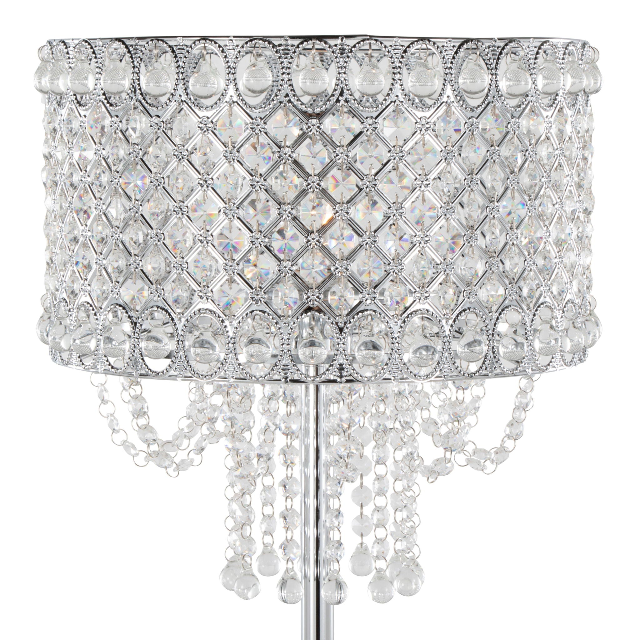 Droplet - Contemporary Floor Lamp - Polished Chrome / Clear