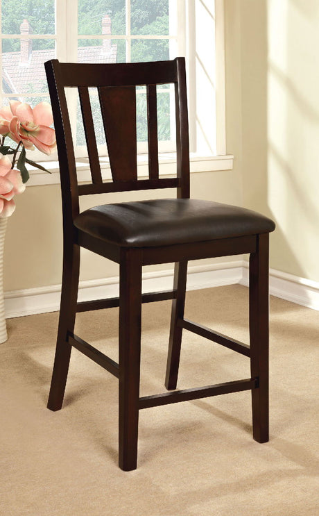 Furniture of America Bridgette - Counter Height Chair (Set of 2) - Espresso | Meri Furniture