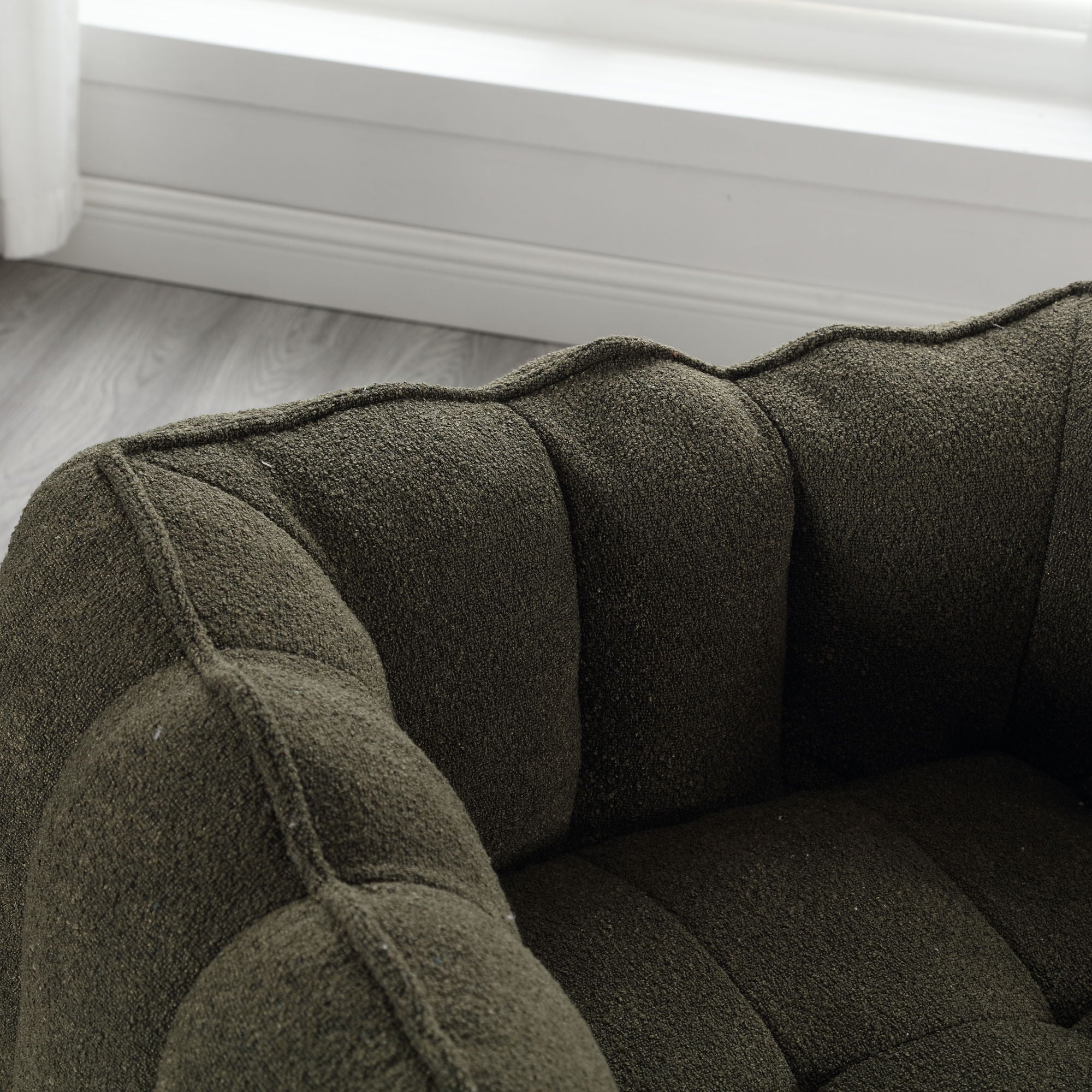 Soft Chenille Bean Bag Chair With High Resilient Foam