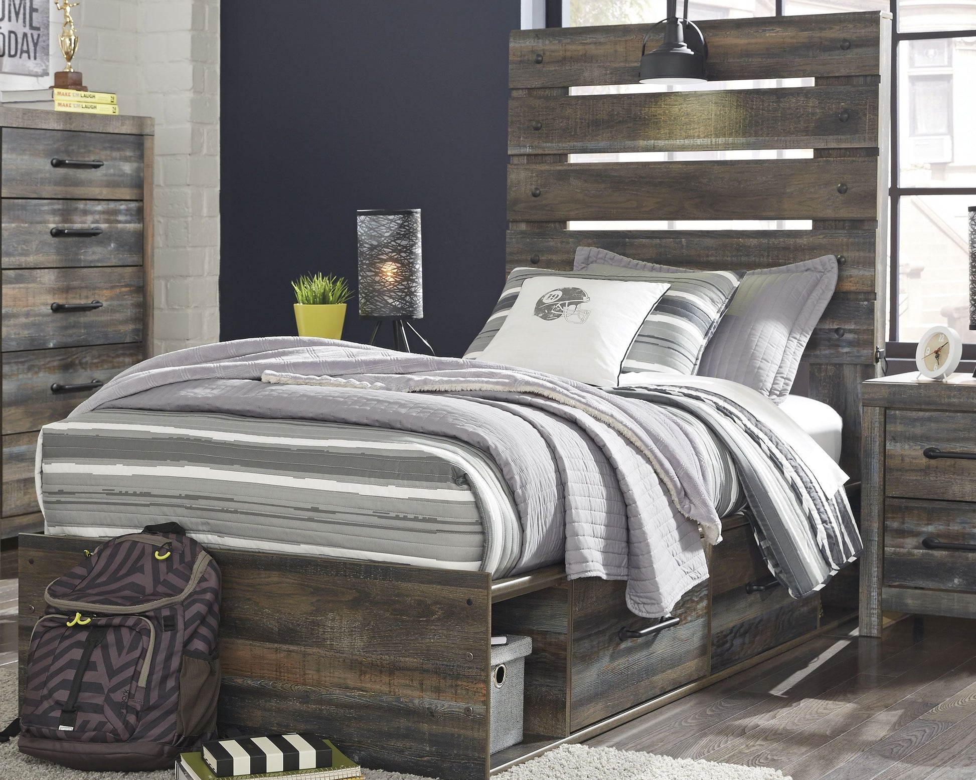 Signature Design by Ashley® Drystan - Panel Bed | Meri Furniture