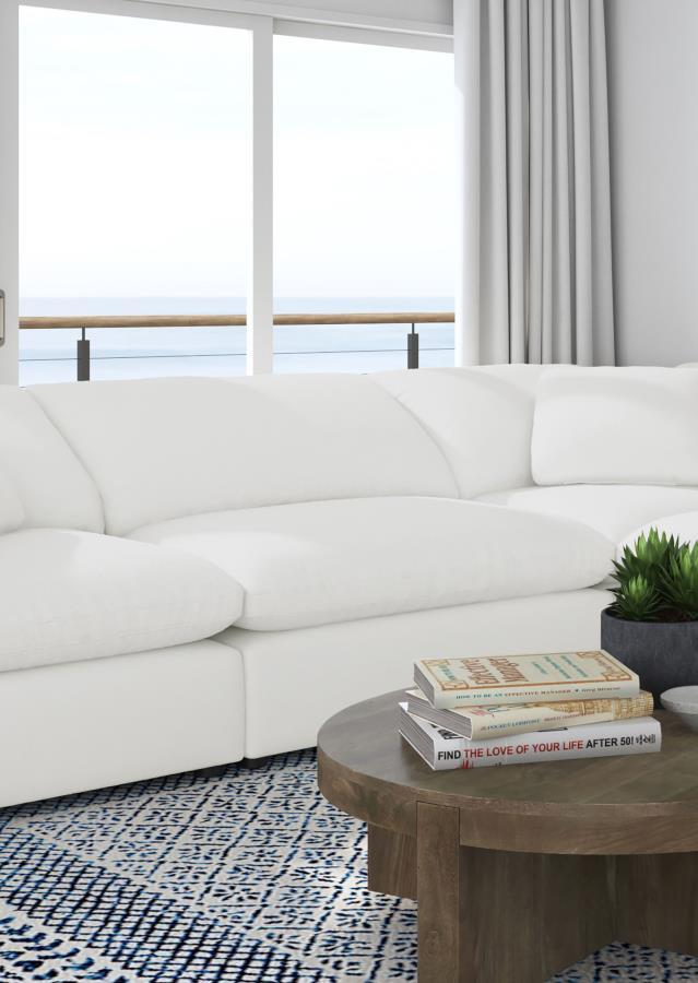 Raleigh - Boucle Upholstered Armless Chair - Ivory