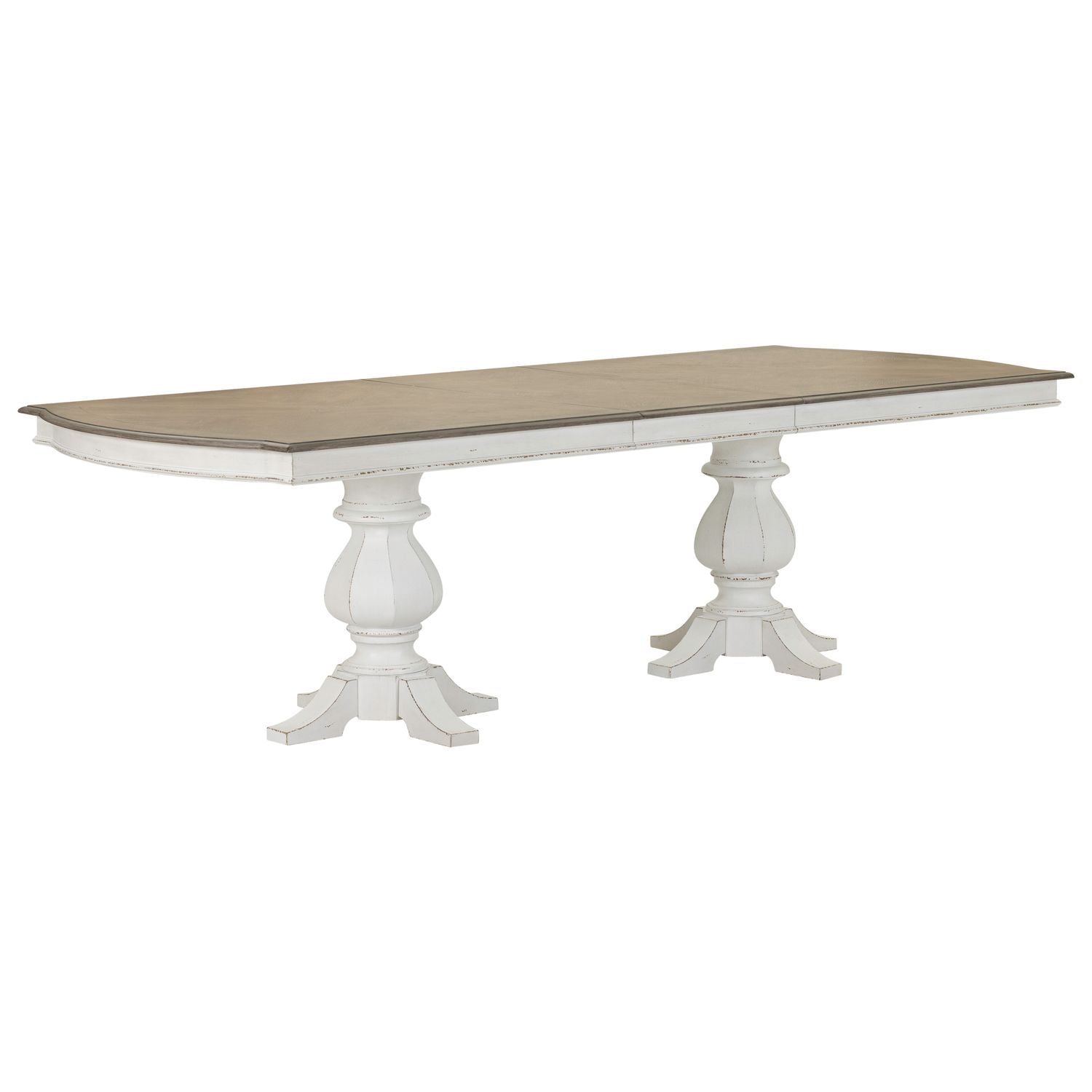 Magnolia Manor - Double Pedestal Table - Antique White