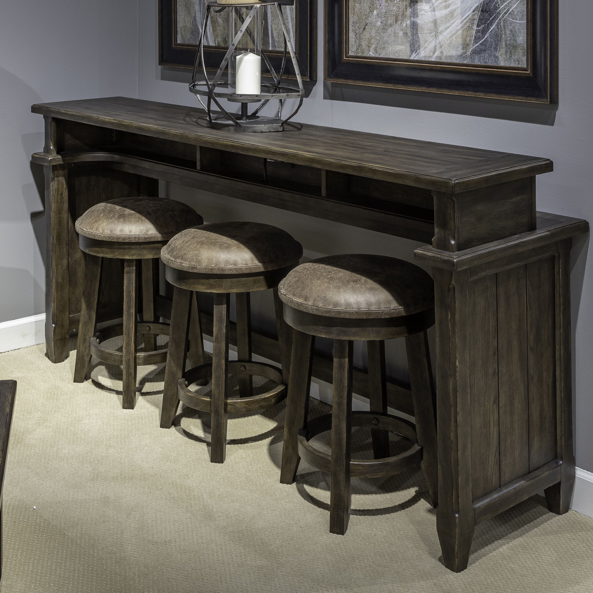 Liberty Furniture Paradise Valley - 4 Piece Living Room Set - Dark Brown | Meri Furniture