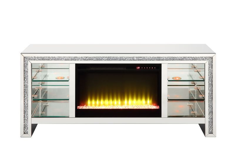 ACME Noralie - TV Stand - Mirrored - 28" | Meri Furniture