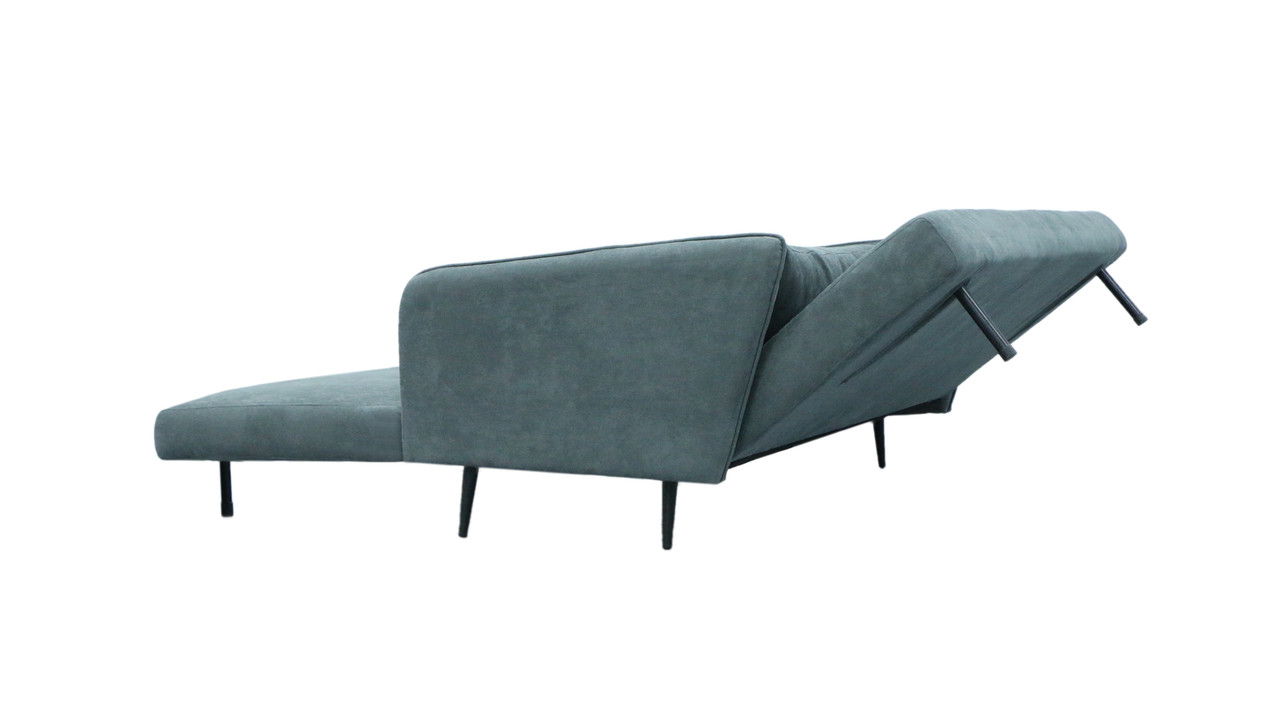 Lawson 61"W Gray Fabric Convertible Loveseat Sleeper with Pillows