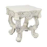 ACME Adara - End Table - Antique White Finish | Meri Furniture