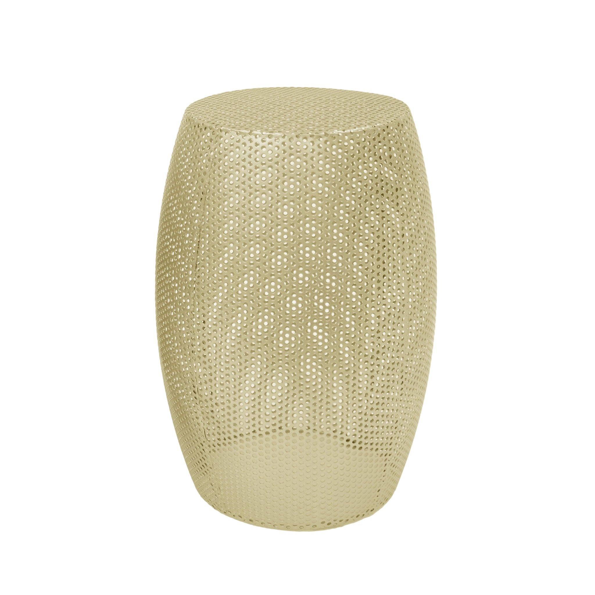 Modern Round Metal Hollow Side Table Set With Openwork Design - Gold