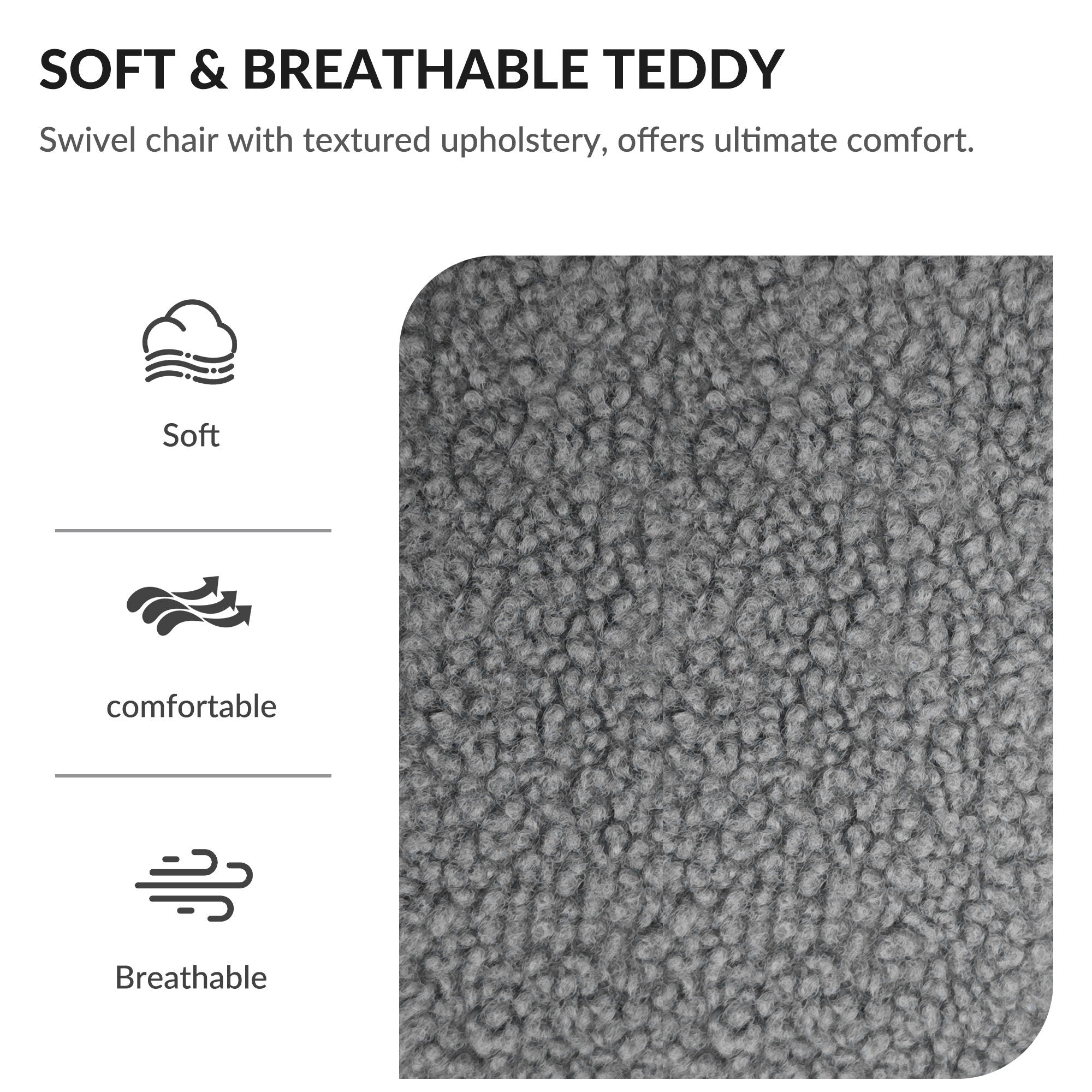 Oversized Swivel Armchair Modern Chair & Single Sofa Lounge, Comfortable Seating For Living Room