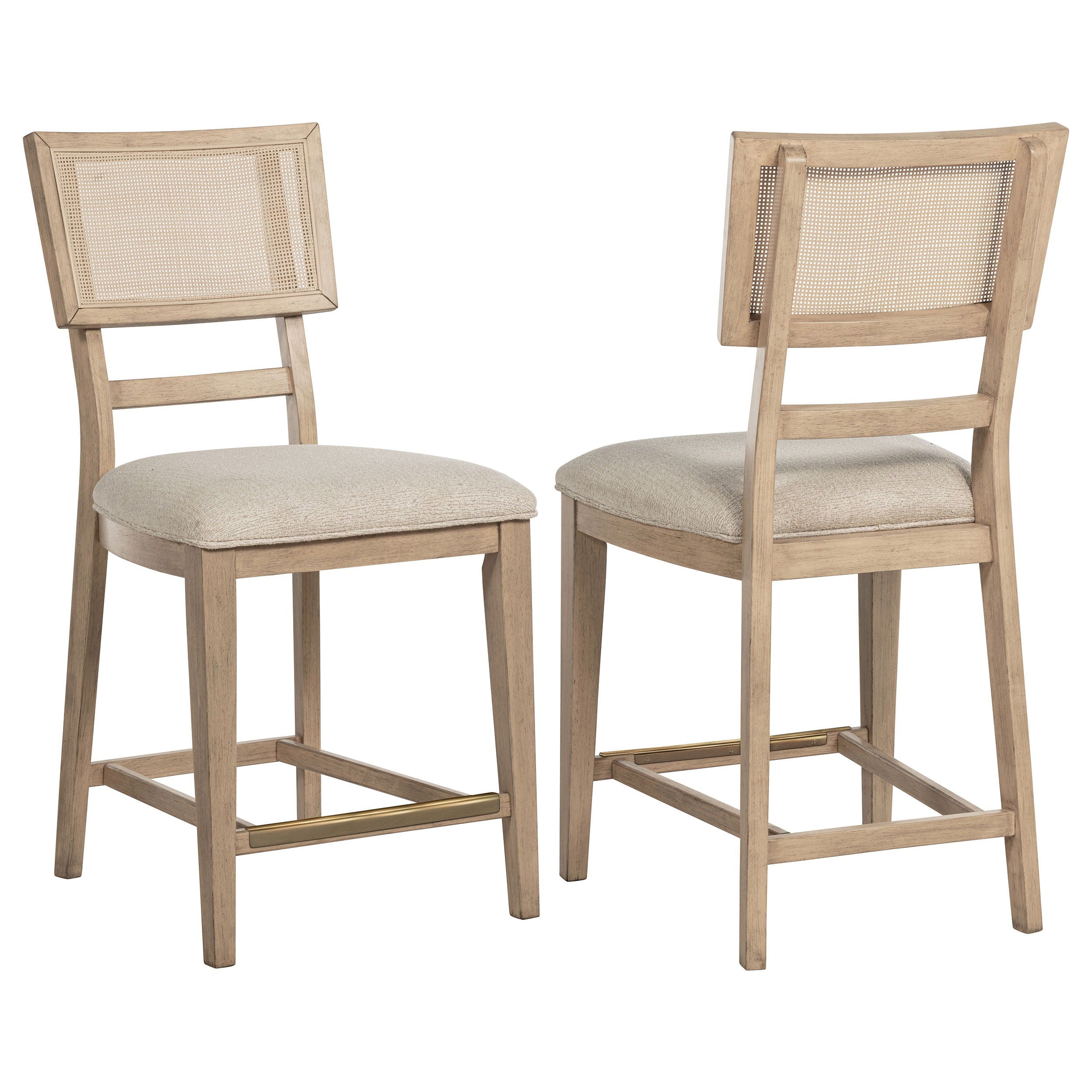 Coaster Fine Furniture Kailani - Radio Weave Cane Counter Dining Side Chair (Set of 2) - Beige Oak | Meri Furniture