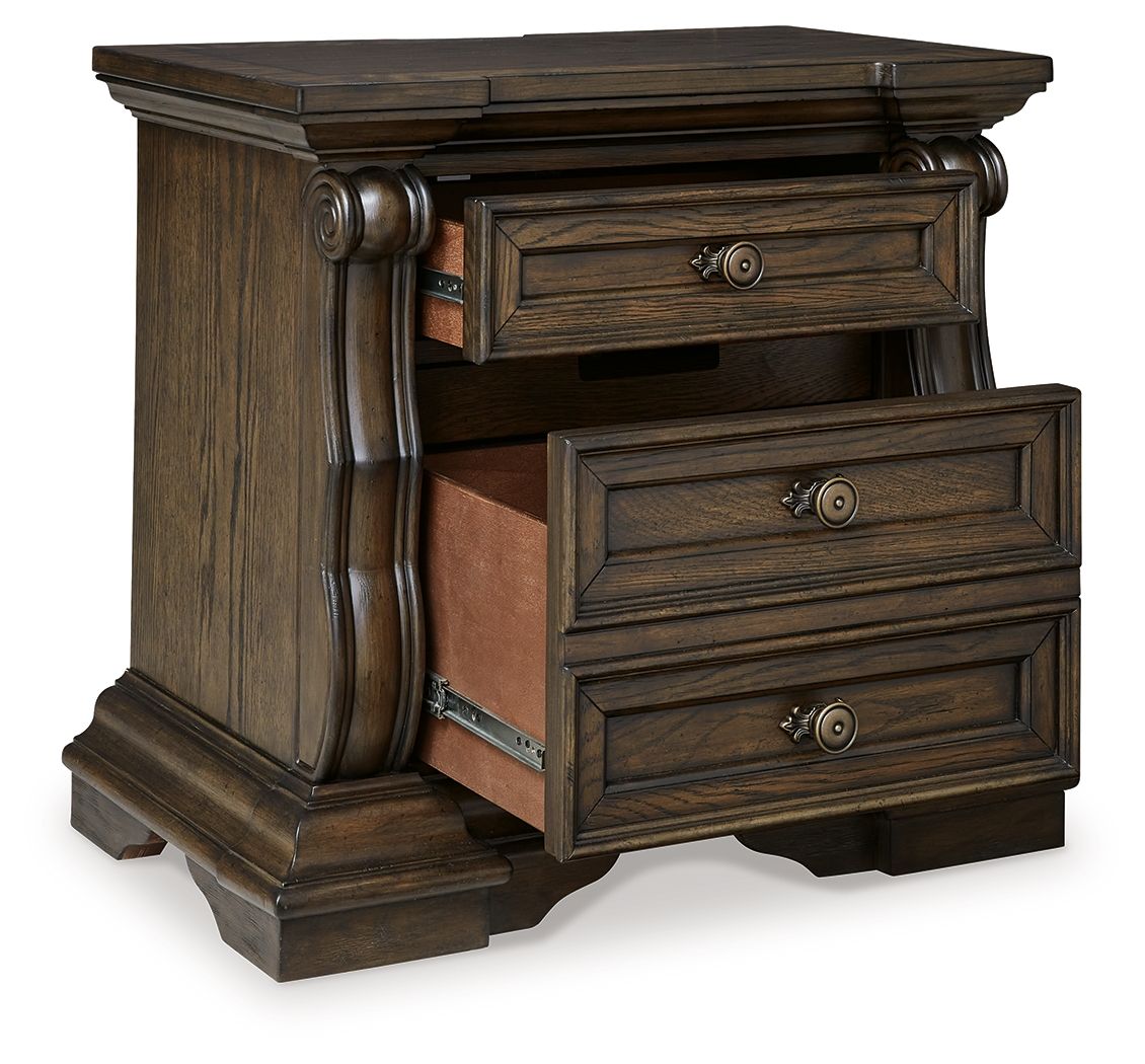 Signature Design by Ashley® Maylee - Dark Brown - Three Drawer Night Stand | Meri Furniture