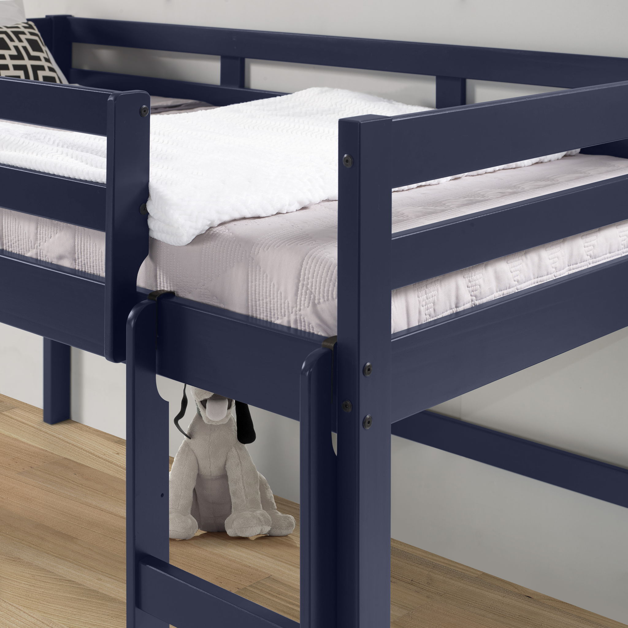 Lara - Twin Loft Bed - Navy Blue