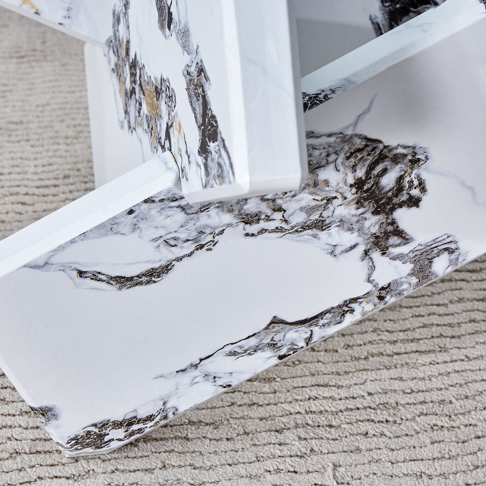 Modern Round Glass Coffee Table With Tempered Glass