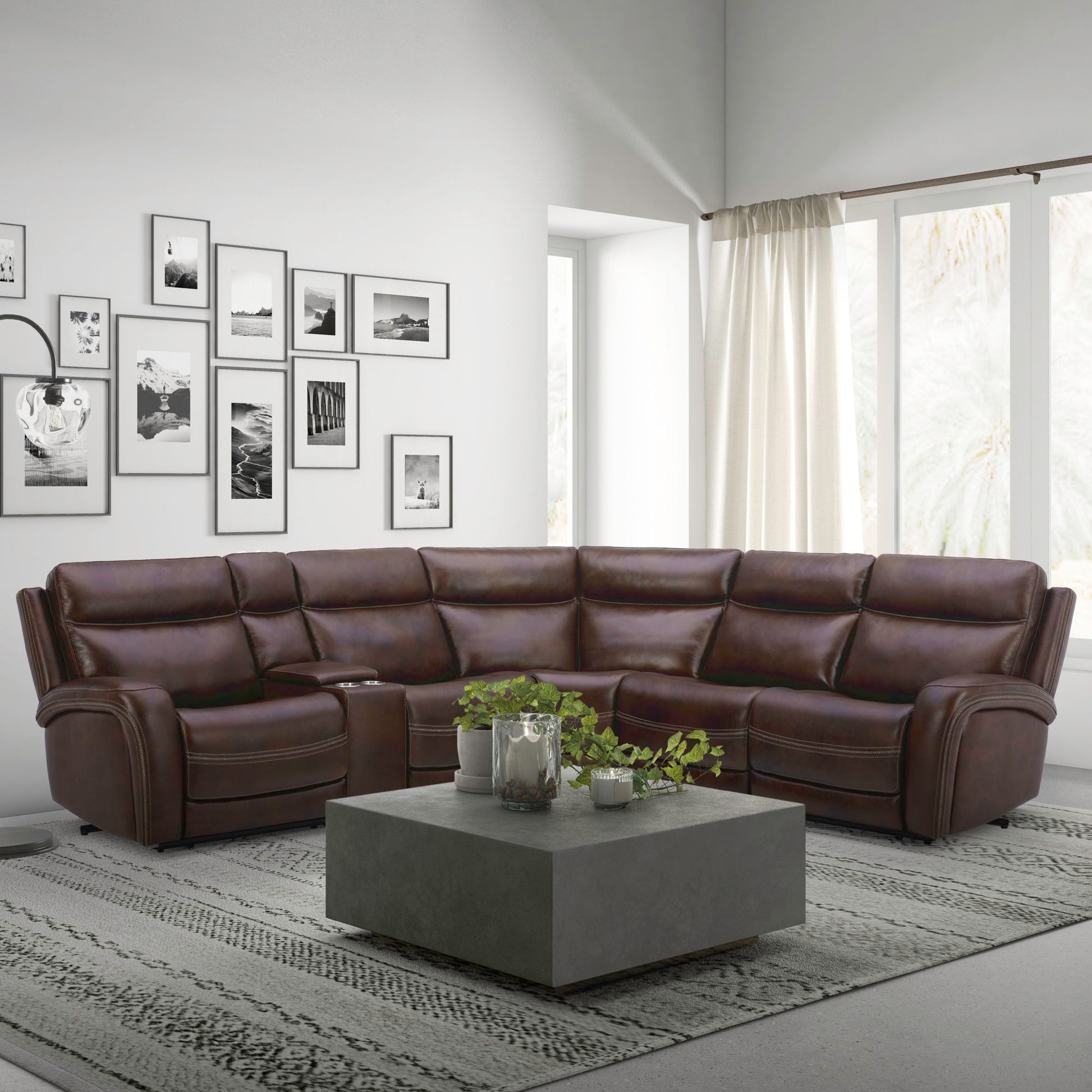 Liberty Furniture Blair - 6 Piece Sectional - Cognac | Meri Furniture